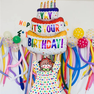 Ballon en aluminium à thème <span class=keywords><strong>anniversaire</strong></span>, motif dessin animé mignon, décoration de fête, vente en gros, nouveau style - Product Image 2