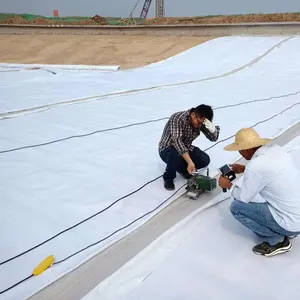 Forro de geotextil de tela no tejida, punzonado con aguja perforada para estabilizador de suelo, precio barato