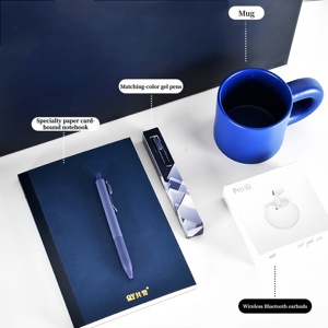 Juego de regalo Premium <span class=keywords><strong>para</strong></span> cuadernos con logotipo personalizado 2025, con auriculares Bluetooth, taza y bolígrafo, recuerdo corporativo de gama alta - Product Image 4