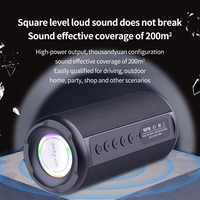 Altavoz Inalámbrico 4 en 1 S46, 10W, IPX5 Impermeable, Tarjeta TF, USB, AUX, Micro USB, 2200mAh, Anillo de Luz RGB, Linterna, Correa, para Exteriores