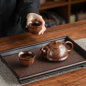 Juego de <span class=keywords><strong>Tetera</strong></span> de Cerámica con Relieve de Caparazón de Tortuga, Estilo Chino, de Alta Gama, Nuevo, para Regalo, Recuerdo Festivo - Product Image 3