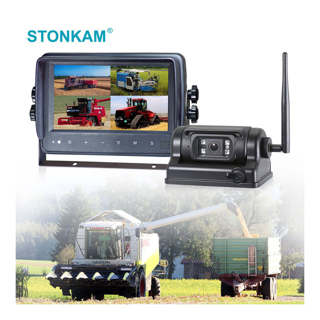 STONKAM Wireless Reverse Reversing Camera With Split Screen Waterproof 7 Inch Wireless Car HD Monitor for Bus Truck Camera