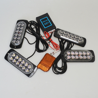 Blanc et jaune 12LED feux latéraux de voiture de jour mi-grille clignotant télécommande sans fil LED lumières stroboscopiques accessoire