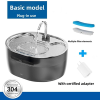 Fontaine à eau pour animaux de compagnie en acier inoxydable 304 OEM ODM, grande capacité 3,2 L, distributeur d'eau automatique pour chat avec filtre, abreuvoir pour chien