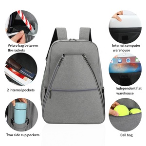 Mochila profesional impermeable para raqueta <span class=keywords><strong>de</strong></span> tenis para hombre con compartimento para zapatos y diseño portátil <span class=keywords><strong>de</strong></span> bolsillo húmedo/seco - Product Image 3