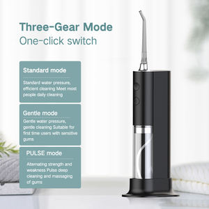 Ricaricabile filo d'acqua senza fili portatile elettrico irrigatore dentale con 3 ugelli Smart a getto d'acqua per la pulizia profonda dei denti - Product Image 2