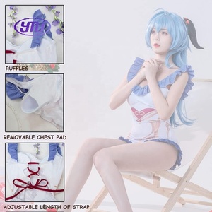 Traje de Baño <span class=keywords><strong>Ganyu</strong></span>, Disfraz de Genshin Impact, Traje de Baño Unisex Elástico de Poliéster para Adultos - Product Image 3