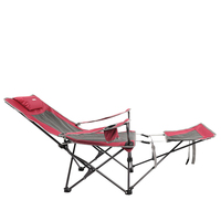 Fauteuils d'extérieur pliants portables pour le camping, chaises rembourrées avec structure en acier, chaises de plage, capacité 300 livres