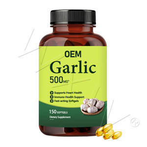 Natuurlijke Knoflook Olie <span class=keywords><strong>Softgel</strong></span> Capsules 500Mg Knoflook Olie <span class=keywords><strong>Softgel</strong></span> Hart Gezondheid Knoflook Olie Zachte Capsule - Product Image 1