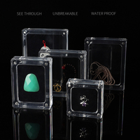 Couvercles supérieurs transparents d'adsorption automatique petite boîte de présentation de bijoux en acrylique pour pierres précieuses bagues colliers bracelets pierres précieuses