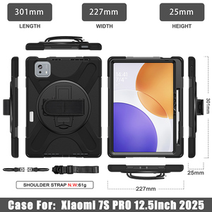 เคสพร้อมสายสะพายไหล่และสายคล้องมือสำหรับ Xiaomi Pad 9 Pro, Pad 7S Pro 12.5 นิ้ว, Pad <span class=keywords><strong>6S</strong></span> Pro 12.4 นิ้ว พร้อมขาตั้งหมุนในตัว - Product Image 4