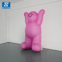 Personnage de Mascotte Gonflable Personnalisé en Forme de Dessin Animé Rose pour la Publicité d'Événements Extérieurs Décoration Gonflable