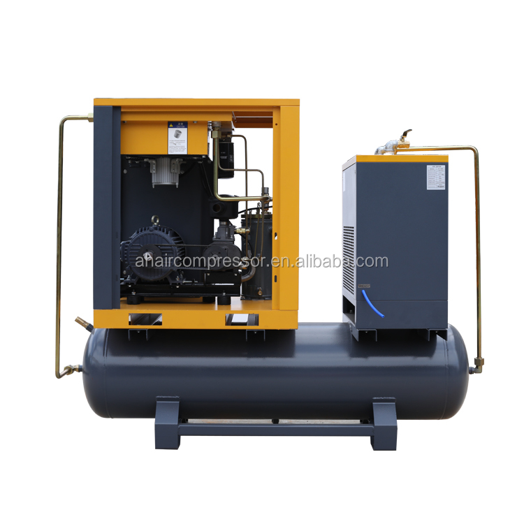 ASME 300L tanque y secadora integrada tornillo compresor de aire para la venta