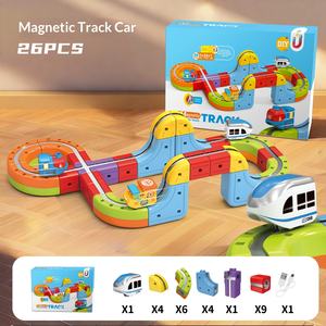 Bloques <span class=keywords><strong>de</strong></span> Construcción <span class=keywords><strong>de</strong></span> Plástico Mágicos, Coche <span class=keywords><strong>de</strong></span> Pista 1:5 Transformable en Montaña Rusa, Pista Eléctrica Antigravedad, Tren Pequeño - Product Image 6