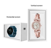 Affichage numérique LCD 86 pouces, couleur pleine, utilisation en intérieur, comptoir publicitaire, vitrine transparente, présentoir 3D, boîte d'affichage tactile infrarouge