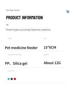 YOELLEN Fabricants Dispositif d'alimentation à aiguille pour animaux de compagnie à confort direct Les chiens et les chats peuvent nourrir les comprimés de calcium Médicament <span class=keywords><strong>vermifuge</strong></span> - Product Image 2