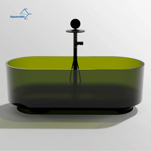 カラフルなソーカー温水浴槽製造大人用自立クリア浴槽複合樹脂半透明タブ - Product Image 2