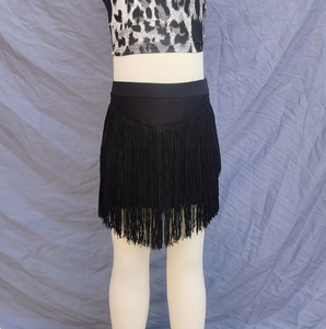 Vestido de Baile Latino para Niñas, Falda con Borlas, Ropa de Práctica, Ropa de Baile para Niños, Faldas con Borlas para Actuaciones Infantiles - Product Image 6