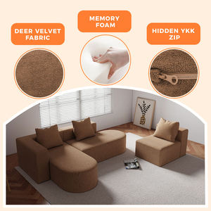 <span class=keywords><strong>2026</strong></span> फर्नीचर सेशनल रीक्लाइनिंग टेक्सटाइल सोफा फोम टूल-फ्री असेंबली काउच स्टूडियो छोटे कमरे अपार्टमेंट - Product Image 6