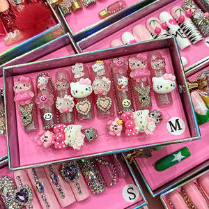 Vente flash : Ongles <span class=keywords><strong>press</strong></span>és en gros, 100% faits à la main, ongles en acrylique, prix d'usine, vente en gros, style personnalisé - Product Image 4