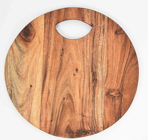 เขียงไม้ทรงกลมแบบกำหนดเอง | เขียงไม้ธรรมชาติ100% เป็นมิตรกับสิ่งแวดล้อมสำหรับสับเนื้อและชีส | ไม่มีสีย้อมหรือสารพิษ - Product Image 4