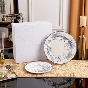 ชุดจานเพนท์ลายดอกลิลลี่ออฟเดอะออร์คิด แก้วเซรามิก ขายส่งจานและชาม - Product Image 1