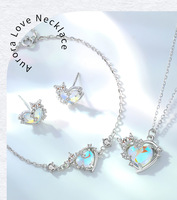 S925 Sterling Zilver Fantasy Hart Kristallen Hanger Ketting Met Zirkonia Frame Vrouwen Romantische Sieraden Cadeau Voor Haar
