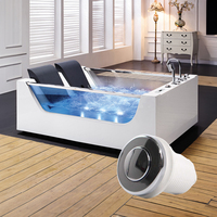 Interrupteur à bouton pneumatique moderne pour la maison Spa Massage Baignoire Élimination des ordures Interrupteur à bouton-poussoir en acier inoxydable pour facile