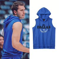 Chaleco con capucha de entrenamiento americano para hombre, Camiseta de algodón sin mangas para gimnasio