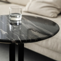 Table basse ronde en marbre artificiel, style moderne, meuble de salon