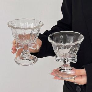 Verre <span class=keywords><strong>à</strong></span> pied 230 ml avec nœud papillon, gobelet gaufré pour crème glacée, dessert, gelée, champagne, cocktail, café – Vente en gros par carton - Product Image 3