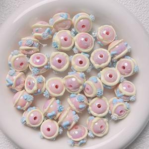 Perles acryliques macaron de haute qualité, peintes à la main, 16 mm, multicolores, matériaux DIY faits à la main, accessoires pour chaînes de téléphone portable - Product Image 6