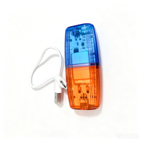 Lampe d'épaule LED de sécurité routière rechargeable, rouge et bleue clignotante, à clipser, lumière d'avertissement 500M IP64 en aluminium et PC pour patrouille nocturne
