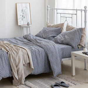 ผลิตคลาสสิกลายIndigoปุ่มผ้าลินินผ้านวม - Product Image 1