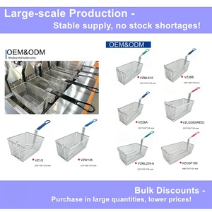Panier de friteuse professionnel en acier inoxydable pour restaurant, égouttoir pliable anti-corrosion pour égouttement rapide de l'huile, compatible lave-vaisselle - Product Image 5