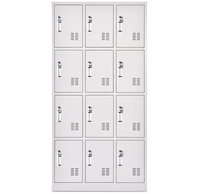 Armoire à casiers moderne en acier à 12 portes avec design verrouillable, durable et écologique, assemblée pour une utilisation en salle de sport, école, bureau, maison, chambre