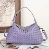 Sacs à main en PU, cuir végétalien tressé, sacs bandoulière, pochettes pour femmes à fermeture éclair