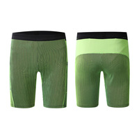 Shorts de compression pour hommes pour la gym, le fitness, le cyclisme, la course à pied et le marathon, à taille haute, style cycliste