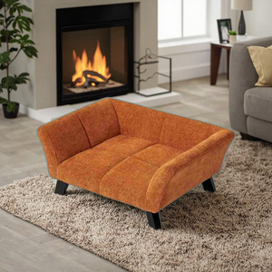 Cuccia per Cani in Metallo Solido Sostenibile con Rivestimento in Velluto Design Rotondo Dimensioni Personalizzabili per Gatti e Cani - Arredamento per Soggiorno - Product Image 4