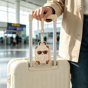 Cute Cartoon Luggage <b>Tag</b> Unique Funny <b>Tag</b> with <b>Name</b> Card Travel Suitcase Cartoon Decoration - Product Image 4