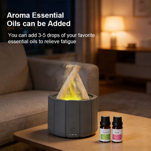 Mini Humidificador Ultrasónico con Luz LED de Llama Simulada de 7 Colores, Difusor de Aroma de Aceites Esenciales con Aroma a Fogata - Product Image 2