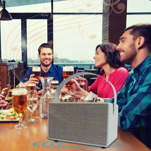 GENCE ABS3201W <span class=keywords><strong>Enceinte</strong></span> Karaoké Double <span class=keywords><strong>3</strong></span> Pouces ABS avec Sortie 5.0 15W2, Batterie Intégrée, Portable, Design Rétro, pour Extérieur, Lecture par Carte - Product Image 6