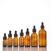 Usine directe 5ml 10ml 15ml 20ml 30ml 50ml 100ml flacon compte-gouttes en verre d'huile essentielle ambre impression de logo personnalisé