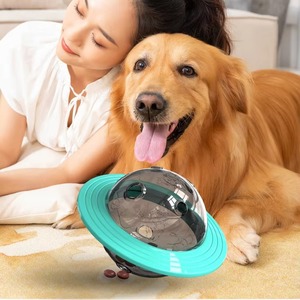 Vendita calda negozio di animali resistente morso <span class=keywords><strong>cane</strong></span> <span class=keywords><strong>gatto</strong></span> multifunzionale UFO Puzzle palla per cani giocattolo Pet Pet Food Treat Dispenser - Product Image 3