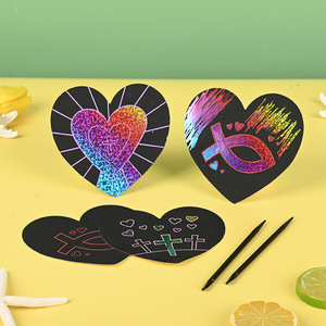 Scratch <b>Paper</b> Art/<b>Holographic</b> Scratch Off Round Sticker Labels - Product Image 1