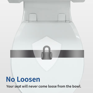 ANGEL Couvercle de siège de toilette moderne blanc en PP, fermeture douce, installation facile, pour <span class=keywords><strong>WC</strong></span> américain adulte, garantie 1 an - Product Image 5