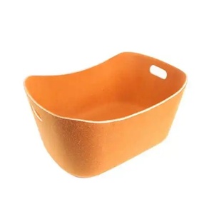 <b>Foldable</b> Felt Storage <b>Basket</b> Custom 100% Polyester Clothing Organizer Bag Firewood Carrying Storage Bin Modern - Product Image 4