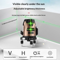 Niveau laser professionnel portable haute précision à 2 lignes avec portée de 50 m pour la construction