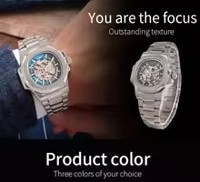 Montre mécanique automatique LONGLUX pour homme, montres de luxe, étanches, squelette, pour affaires, vente en gros à bas prix, en acier inoxydable, montre cadeau