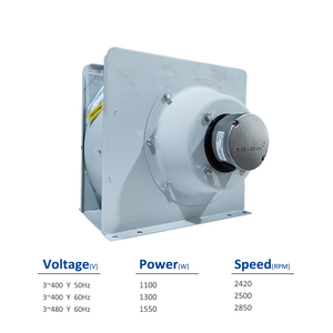 พัดลมระบายความร้อนแบบแรงเหวี่ยงสำหรับตู้คอนเวอร์เตอร์ความถี่ Ziehl-abegg RF22P-2DD.5H.1R 112473 3~400/480V 50Hz 1.10kW 1.9A 2420RPM - Product Image 2